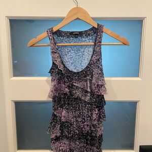 Express Lavender and Black Tank Top
